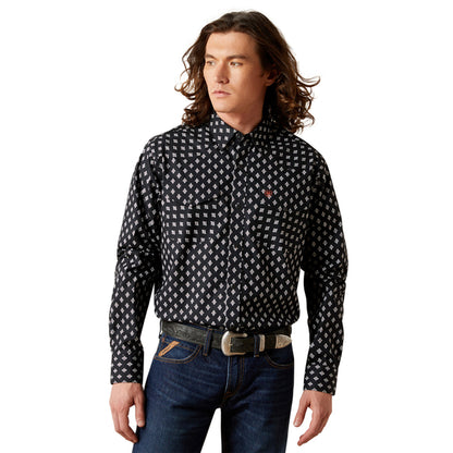 Ariat Felix Fitted Snap L/S Shirt - Black