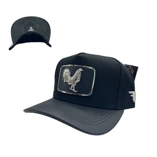 Ferreti Hats - Black Gallo Plate