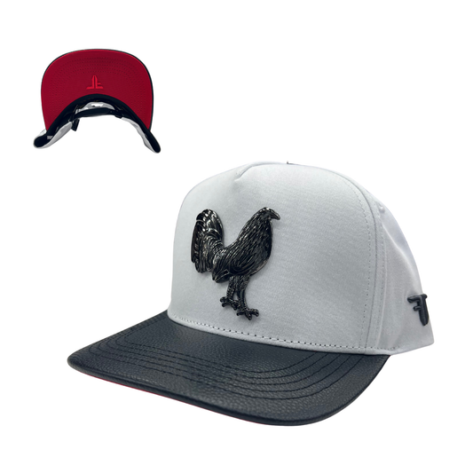 Ferreti Hats - White/Black Gallo