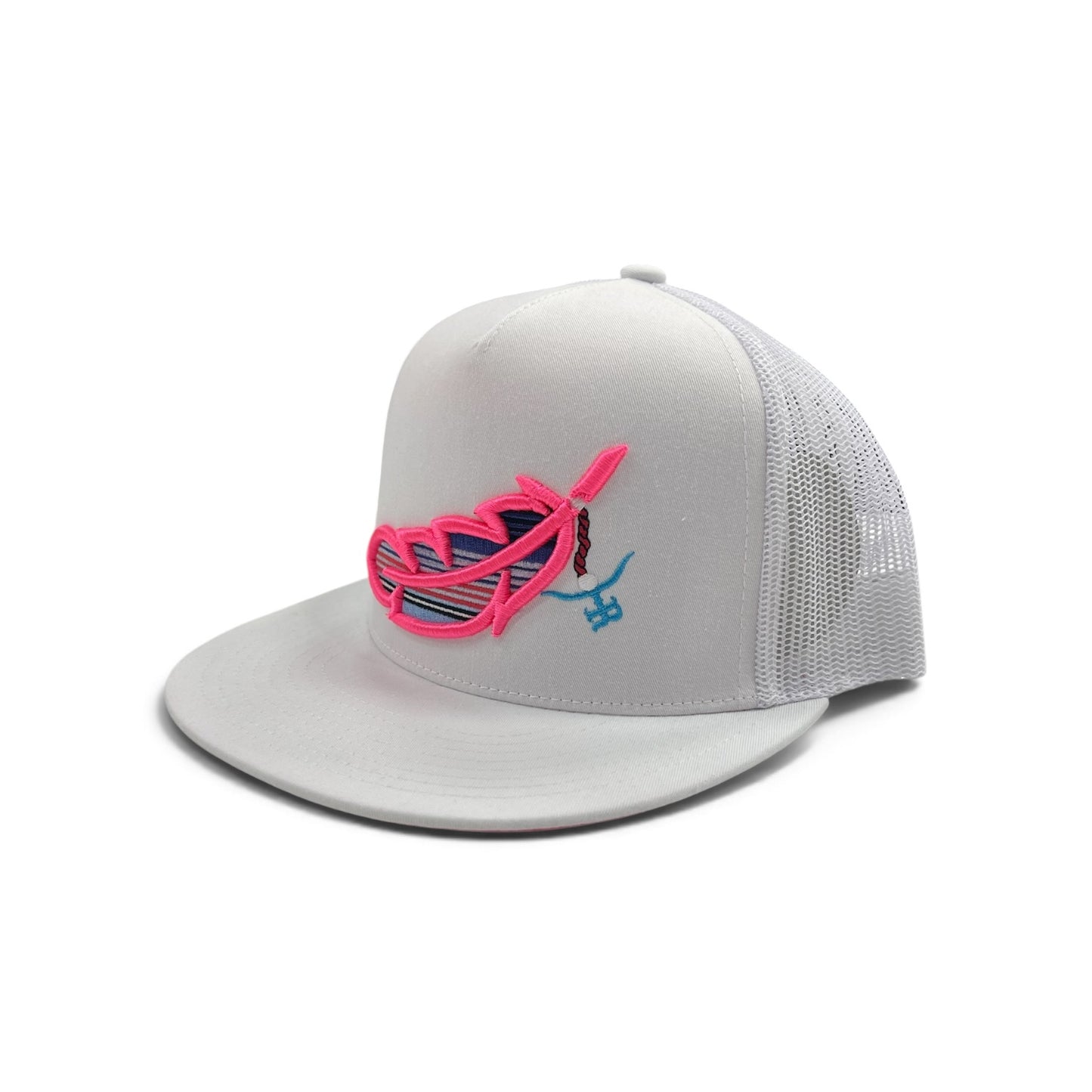 The Rancher Hat - White Hot Pink Feathered Outlaw