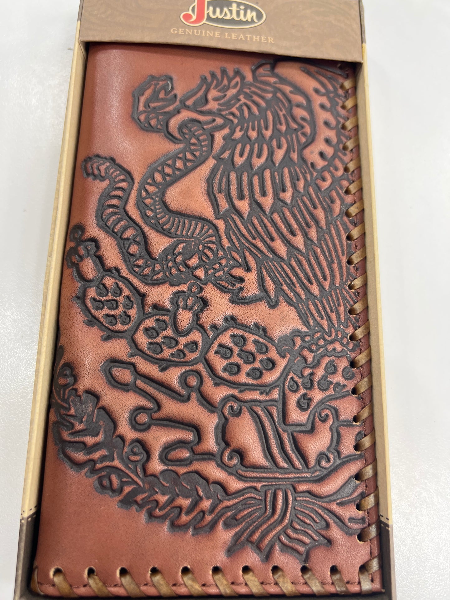 Men's JUSTIN  Wallet/Checkbook  - MEXICAN EAGLE