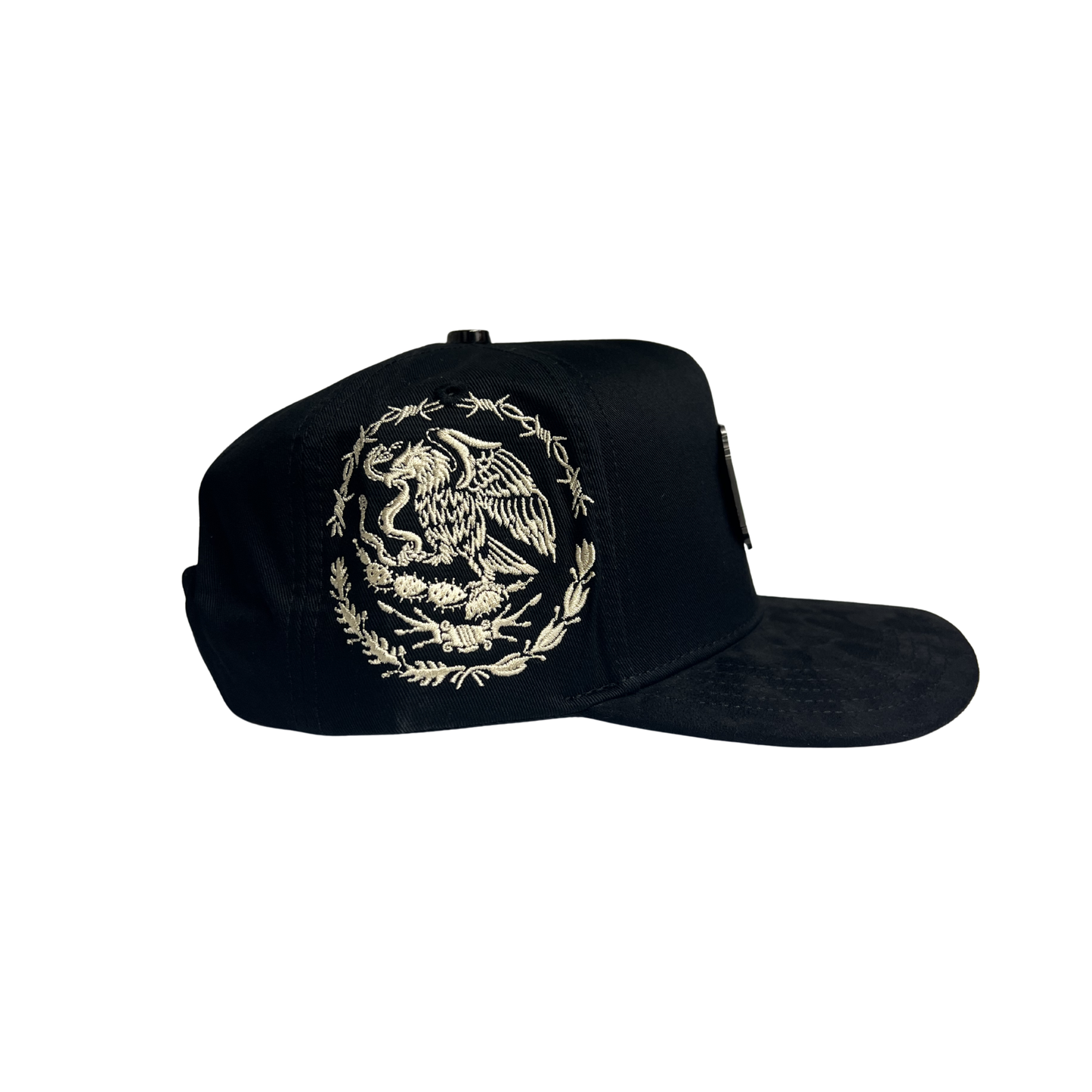 Ferreti Hats - Black Mexico Flag Plate