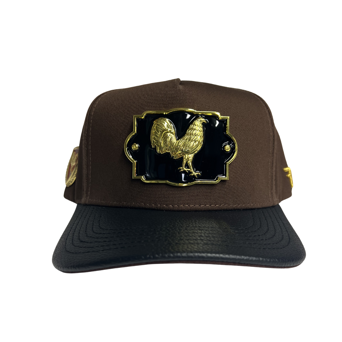 Ferreti Hats - Brown/Black Gold Gallo Plate