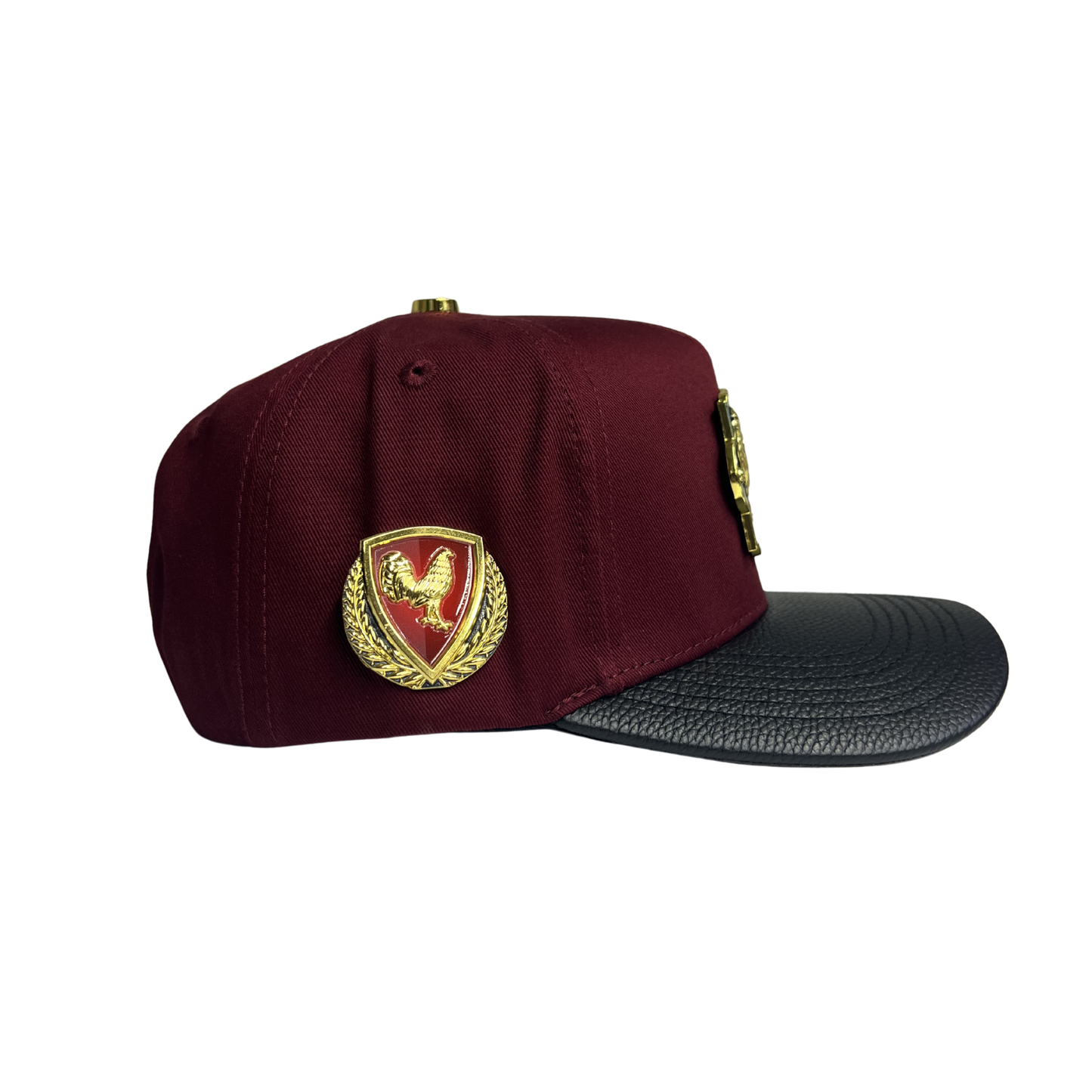 Ferreti Hats - Maroon/Black Gold Gallo Plate