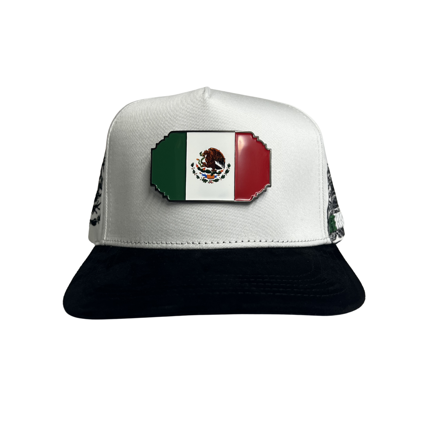 Ferreti Hats - White Mexico Flag Plate