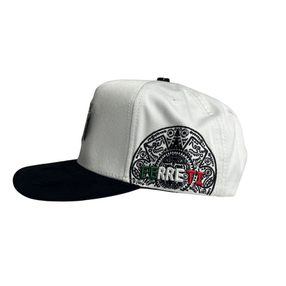 Ferreti Hats - White Mexico Flag Plate