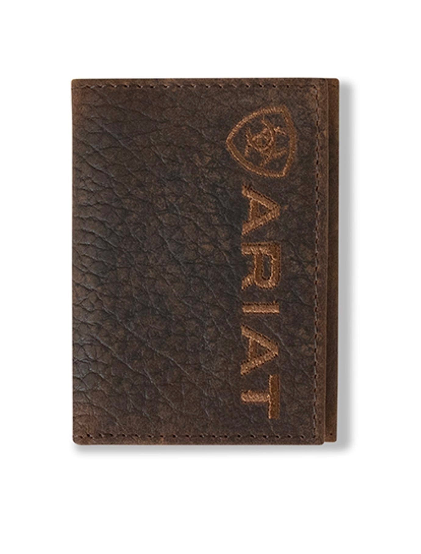 Men's Ariat Trifold Wallet -  Bull Hide Embroidered