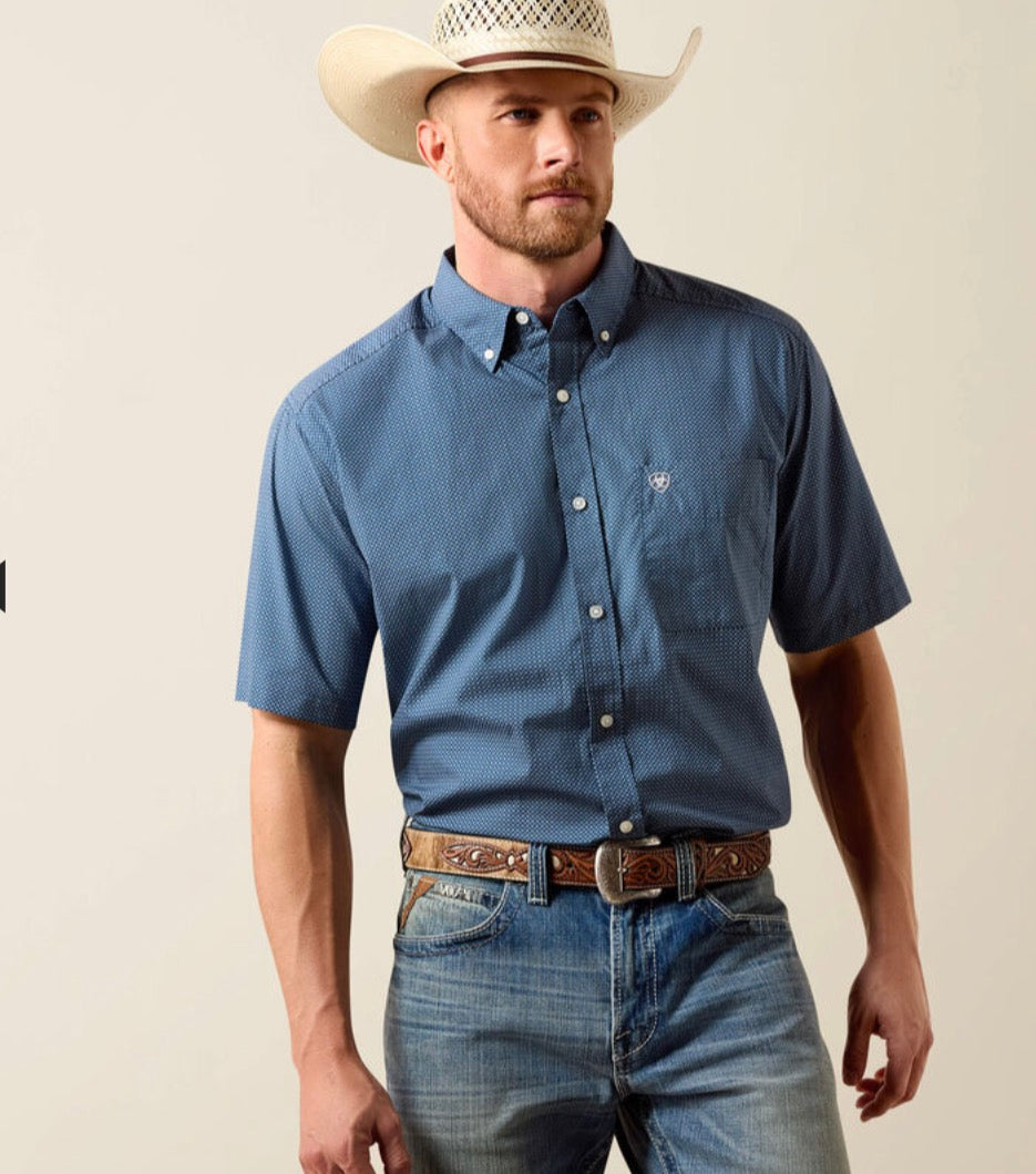 Ariat Men’s Storm S/S Shirt - Key Largo Mini Geo Print