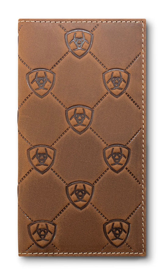 Men's Rodeo Wallet/Checkbook Cover - Ariat Shield Embosseed