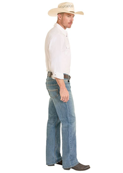 Rock&Roll Denim Relaxed Boot Cut Jean - Ladder Stitch