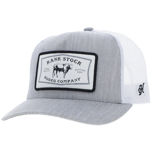 Hooey Hat- Rank Stock Hat Grey/White
