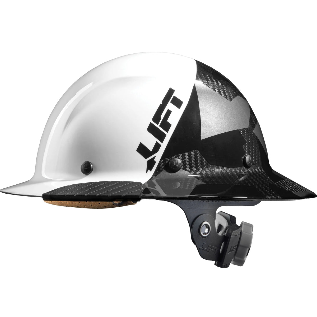 Hdf 5000 Lift Safety Dax Full Brim - 50/50 White Camo Carbon Fiber Hard Hat ...