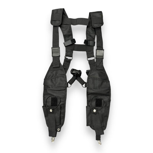 Dual Radio Harness Vest - Black