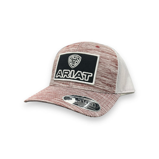 Ariat Black Shield Patch Hat - Heather Maroon