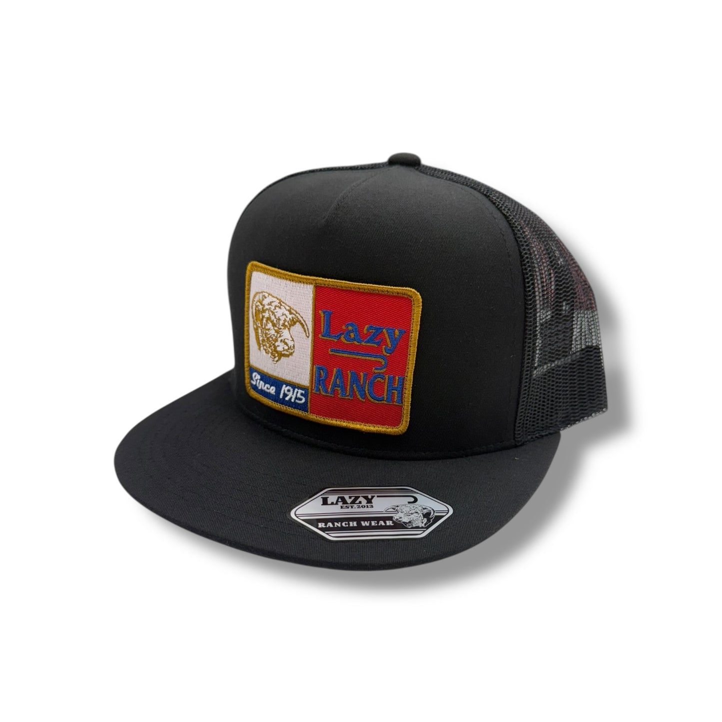 Lazy J Hat - Black Texas Ranch Gold Patch