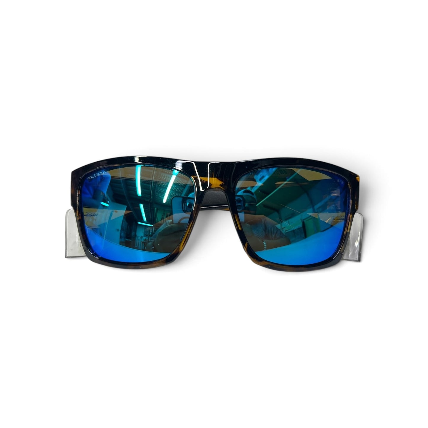 Bomber - Clutch Z87+ TORTOISE FRAME/ Ice Blue POLARIZED Mirror Sunglasses