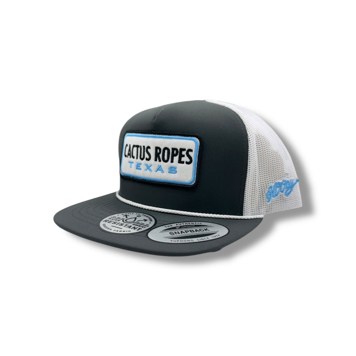 Youth Hooey Cactus Ropes Hat - Charcoal Grey/White