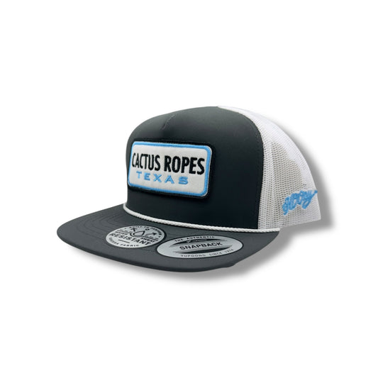 Youth Hooey Cactus Ropes Hat - Charcoal Grey/White