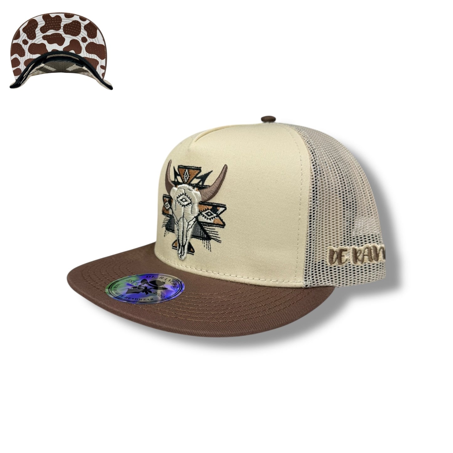 De Rancho Hat - Skull Cream/Brown