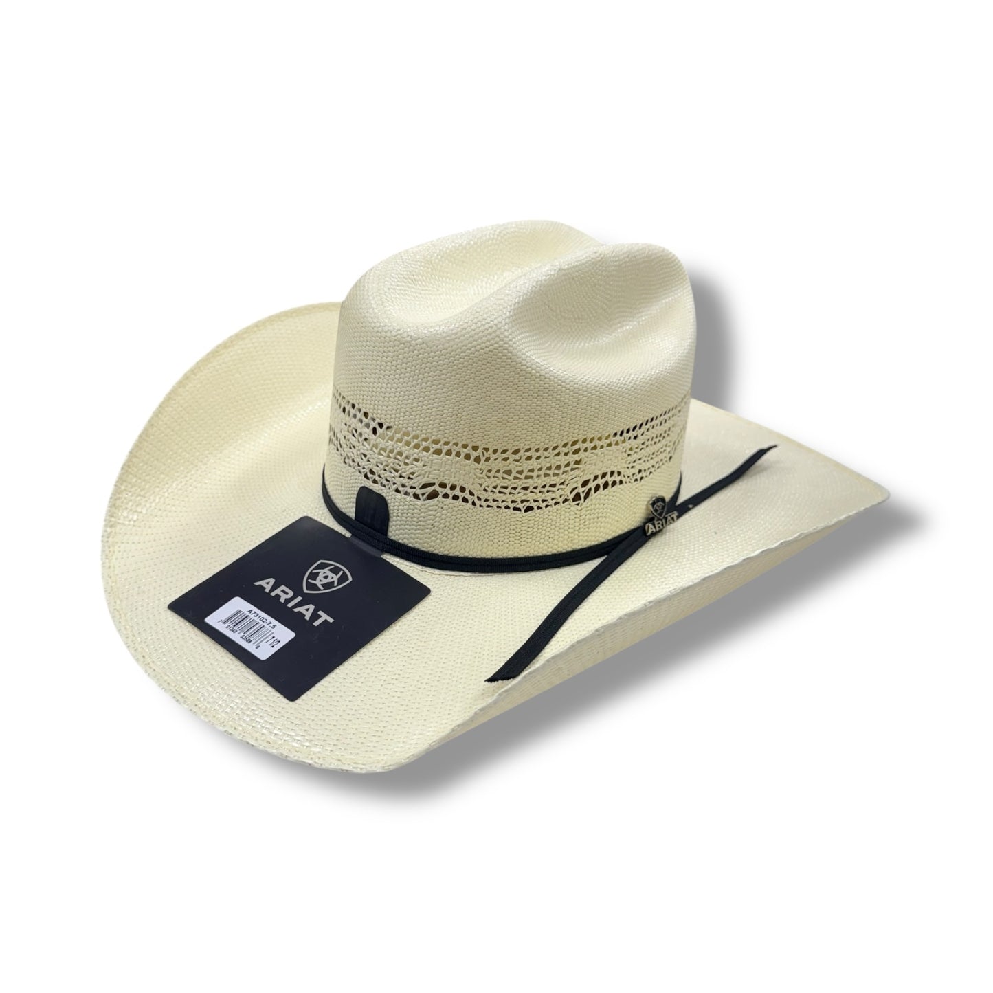 Ariat Western Bangora Straw Hat- Black Belt