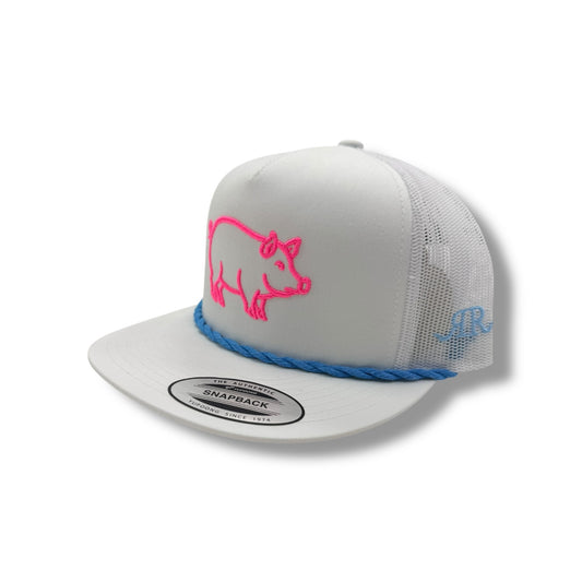 Red Rope Threads - The Bacon Rope Hat - White Miami