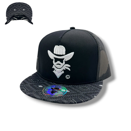 De Rancho Hat - Black/White Aztec Print