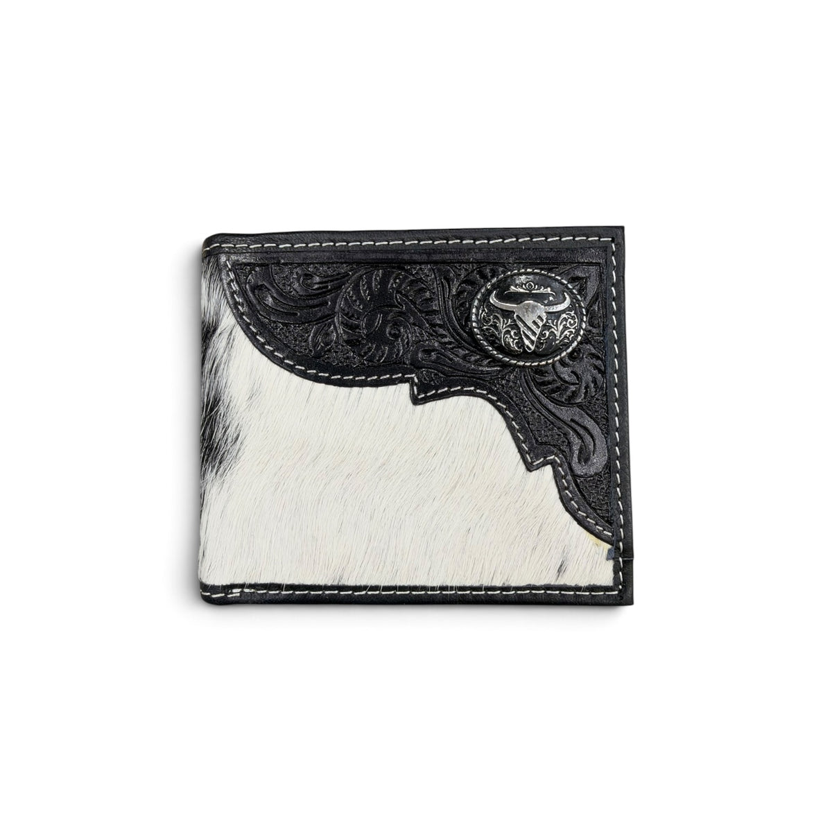 American Bison Bifold Wallet - Cowhide Black