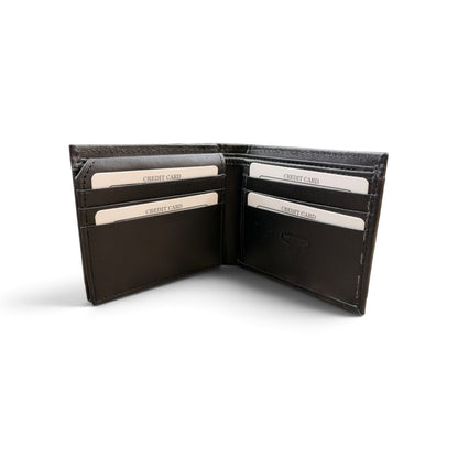 American Bison Bifold Wallet - Cowhide Black