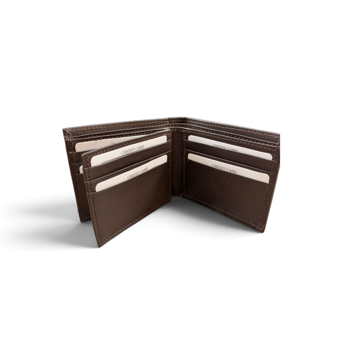 American Bison Bifold Wallet - Cowhide Brown