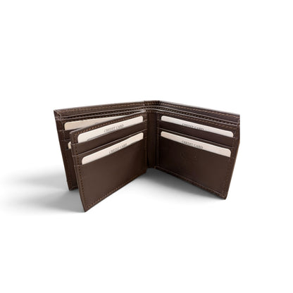 American Bison Bifold Wallet - Cowhide Brown