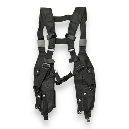 Dual Radio Harness Vest - Black