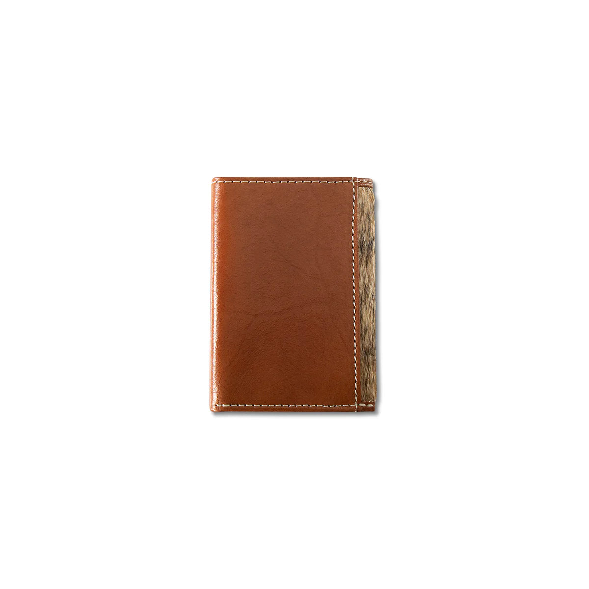 Men's Ariat Trifold Wallet - Leather Calf Hair Laser Etched Logo Brown