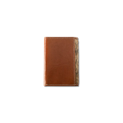 Men's Ariat Trifold Wallet - Leather Calf Hair Laser Etched Logo Brown