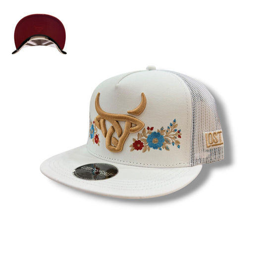 Lost Calf Hat - Golden Bloom White