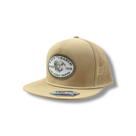 Lazy J Hat - Tan/Olive Iconic Breed Patch