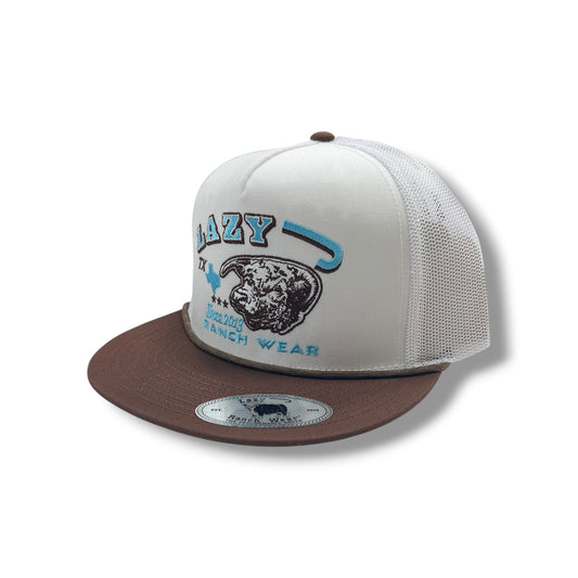 Lazy J Hat - White/Brown Desert Frost