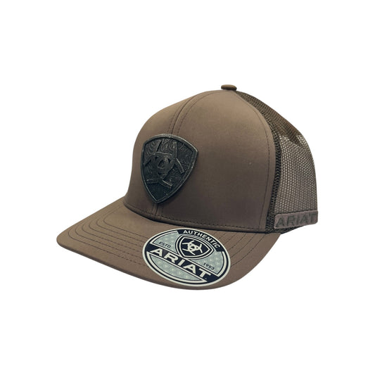 Ariat Metal Shield Logo Hat - Brown