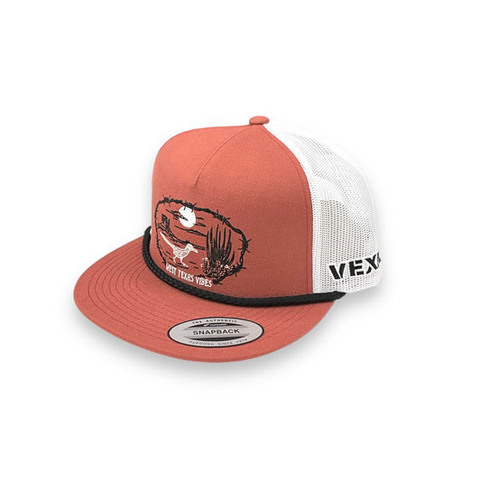 Vexil Hat - West Texas Vibes Salmon/White