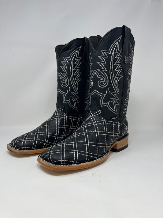 Rock'em Boots - Leather Stitchwork Black