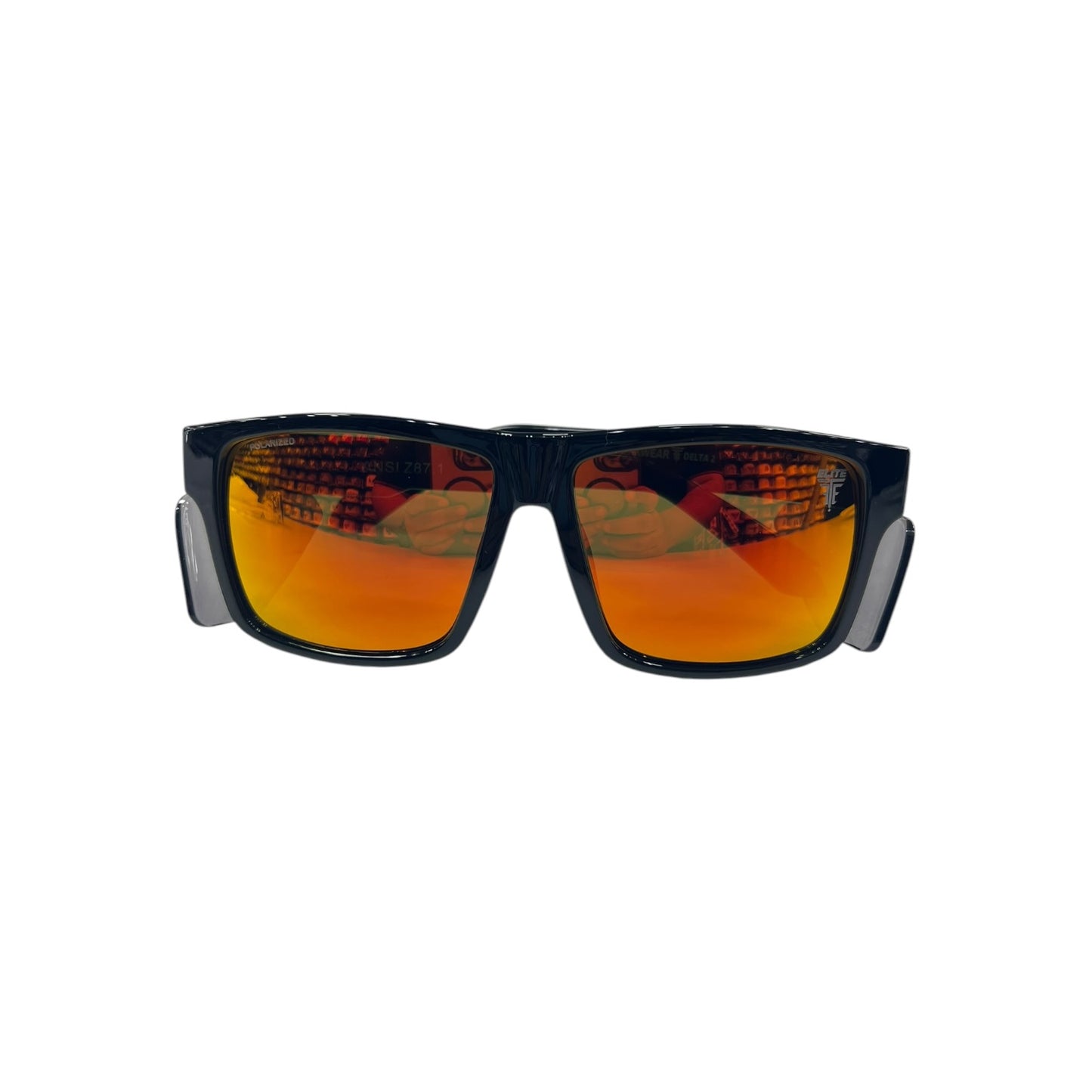 Elite Polarized Z87+ Sunglasses - Delta Black Frame Red