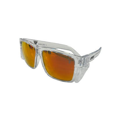 Elite Polarized Z87+ Sunglasses - Delta Clear Frame Red
