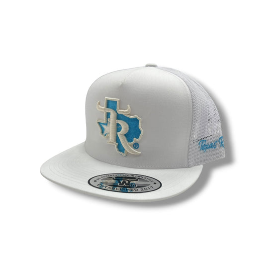 Texas Ranch Hat -  Blue Sky White/White