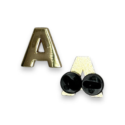 Alphabet Letter Hat Pin - Gold