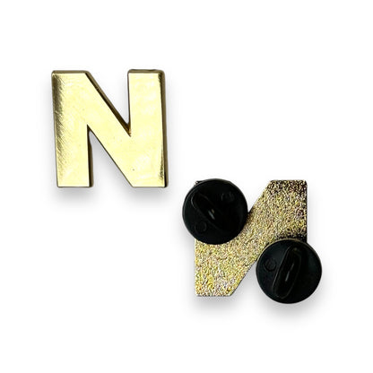 Alphabet Letter Hat Pin - Gold