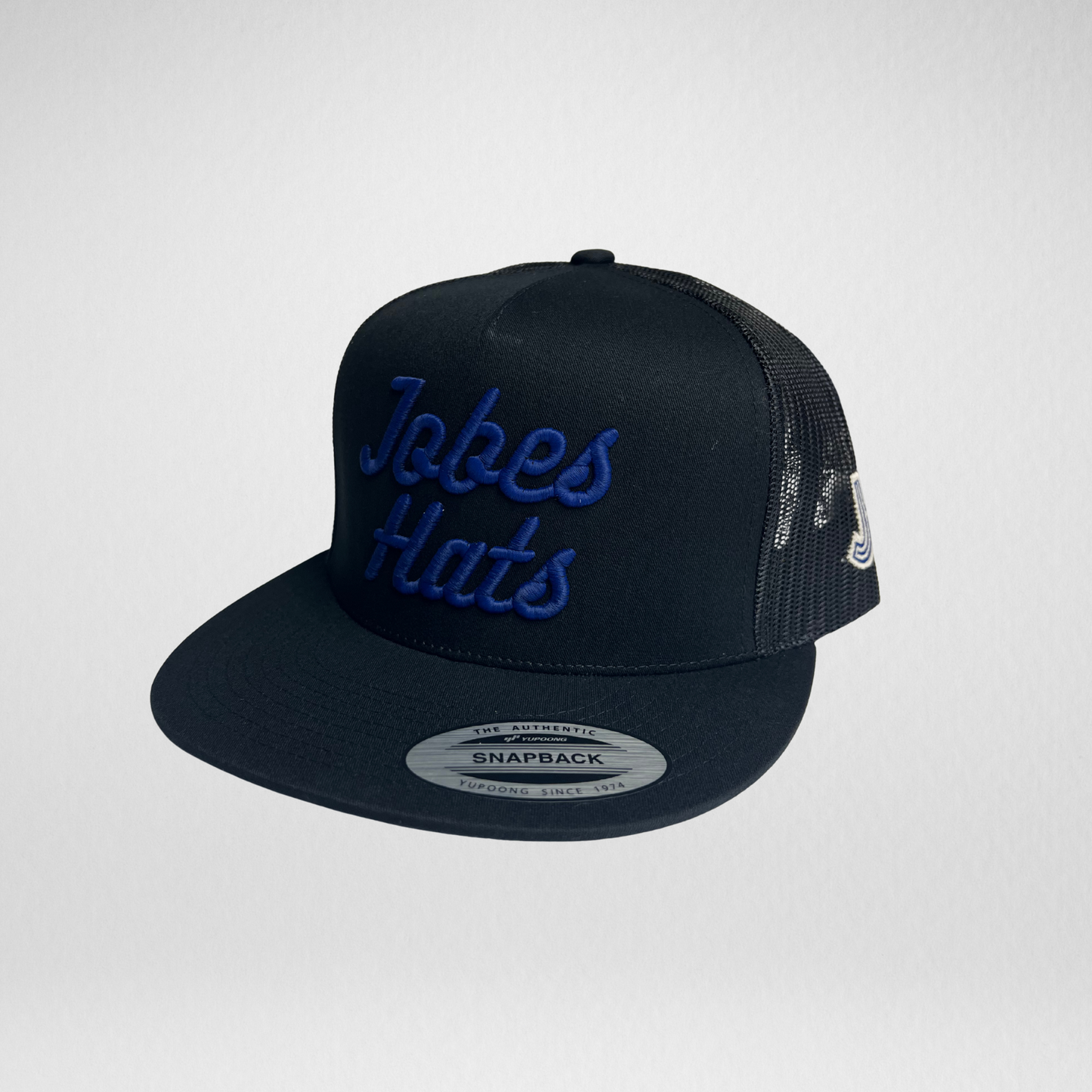 Jobes Hat - Black/Blue Cursive