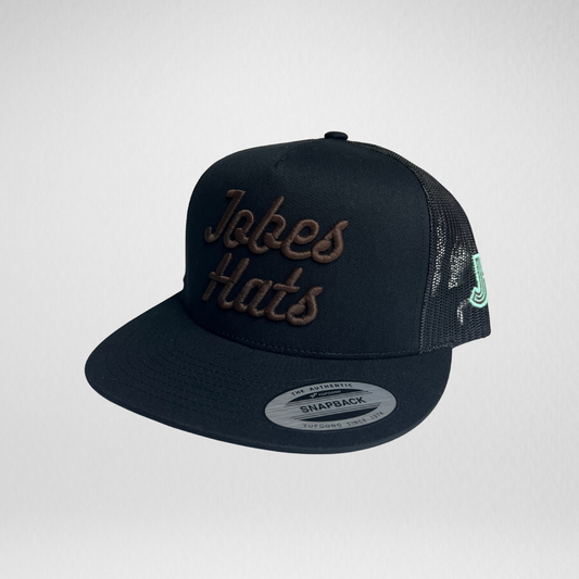 Jobes Hat - Black/Brown Cursive