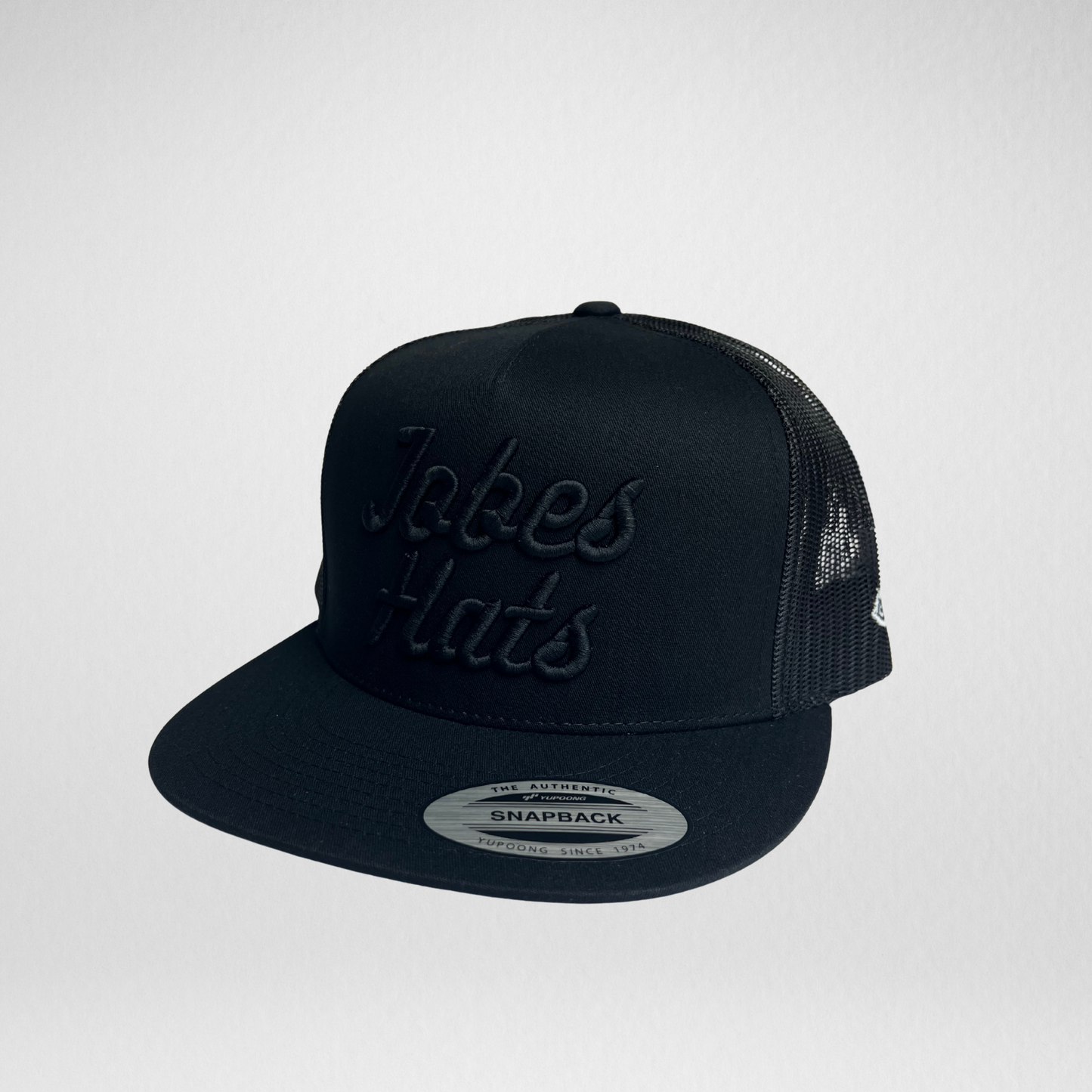 Jobes Hat - Black/Black Cursive