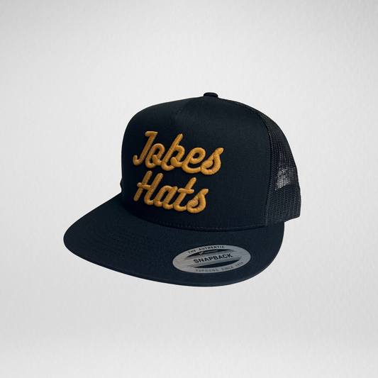Jobes Hat - Black/Tan Cursive