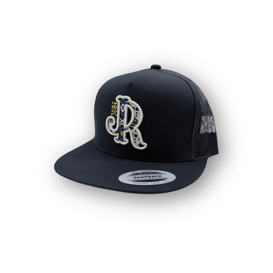 JJR Brand - Black Gold w/Blue Aztec Print