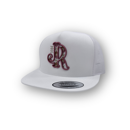 JJR Brand - White Pink w/Brown Aztec Print